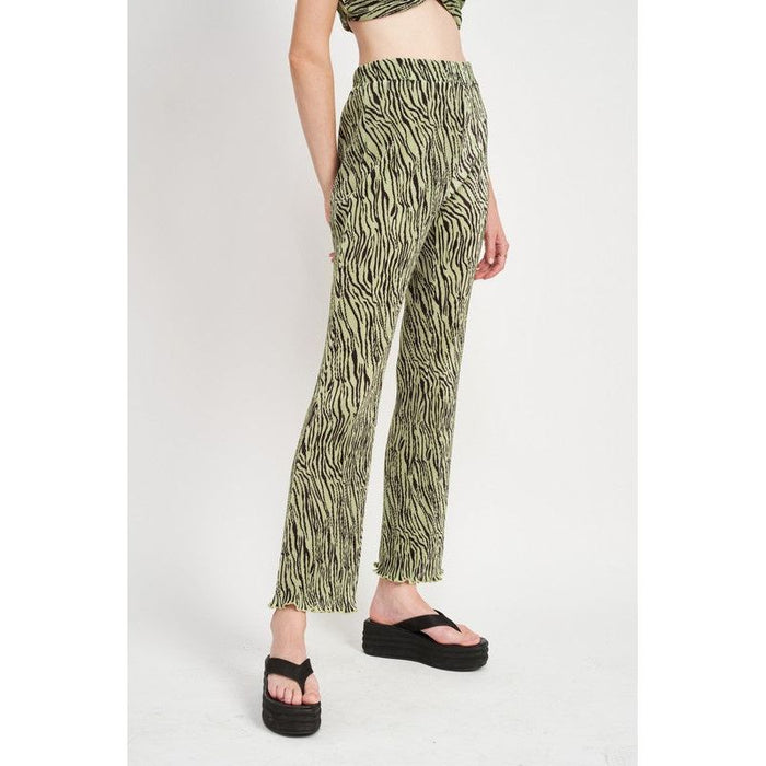 High Rise  Flare Pleated Pants