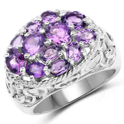 Bids.com 2.64 Carat Genuine Amethyst .925 Sterling Silver Ring Rings