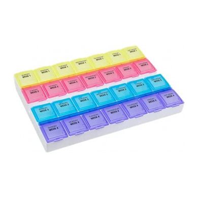 Ezy Dose Ezy Dose Monthly Pill Planner (28-Day) Daily Compartments To Store Medication (Large) Health Care
