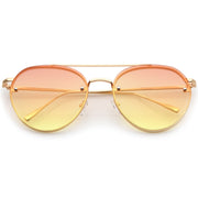 zeroUV Retro Modern Gradient Flat Lens Aviator Sunglasses A824