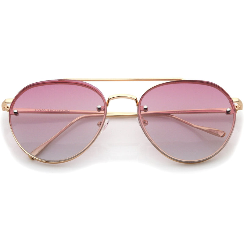 zeroUV Retro Modern Gradient Flat Lens Aviator Sunglasses A824