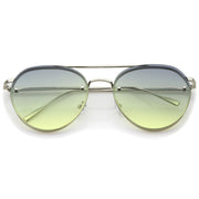 zeroUV Retro Modern Gradient Flat Lens Aviator Sunglasses A824