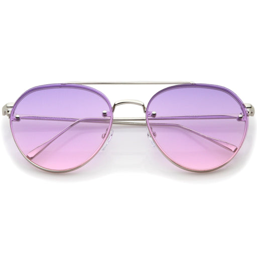 zeroUV Retro Modern Gradient Flat Lens Aviator Sunglasses A824