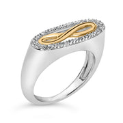 Bids.com 14K Yellow Gold Plated Sterling Silver Diamond Accent Infinity Ring Rings