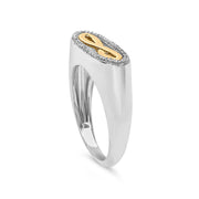 Bids.com 14K Yellow Gold Plated Sterling Silver Diamond Accent Infinity Ring Rings