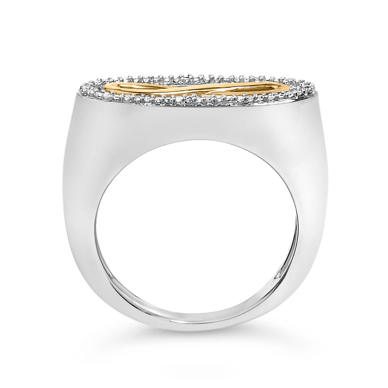 Bids.com 14K Yellow Gold Plated Sterling Silver Diamond Accent Infinity Ring Rings