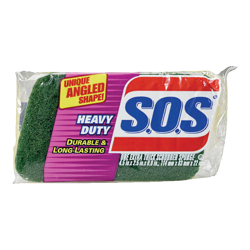 SOS SOS Heavy Duty Thick Scrubber Sponge, 1 Sponge Sponges & Scouring Pads White Smoke