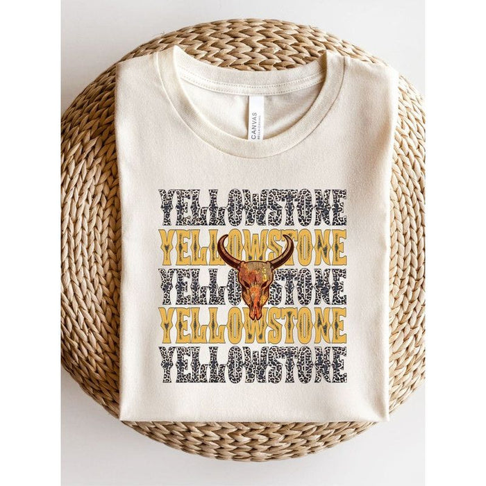 Yellowstone Stacked Leopard  Boutique Style Tee