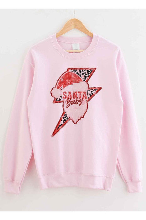 SANTA BABY CHRISTMAS GRAPHIC SWEATSHIRT