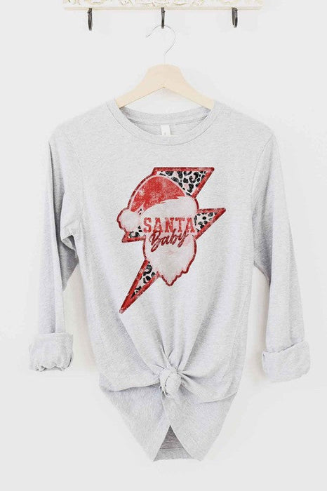 SANTA BABY CHRISTMAS LONG SLEEVE TEE