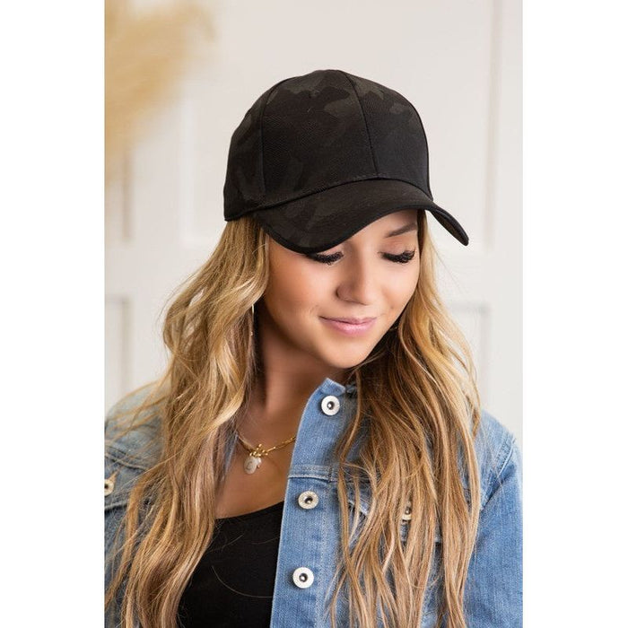 Camo Black Cap Hat