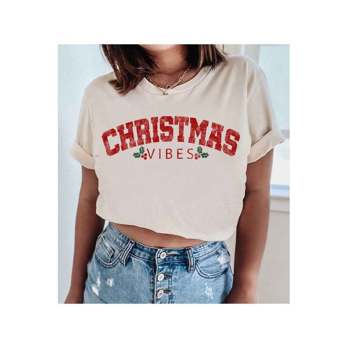 Alphia Christmas Vibes Graphic T-Shirt