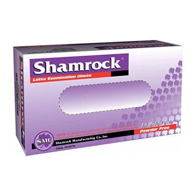 Shamrock Shamrock Latex Powder Free Textured Exam Gloves Large - 100ct Gloves & Mittens White Smoke