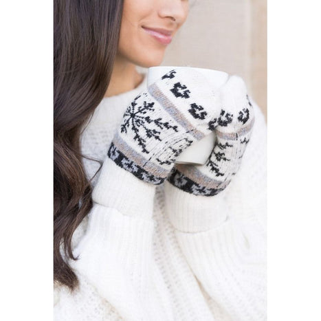 Nordic Snowflake  Mittens