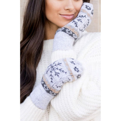 Nordic Snowflake  Mittens