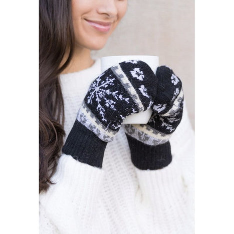 Nordic Snowflake  Mittens