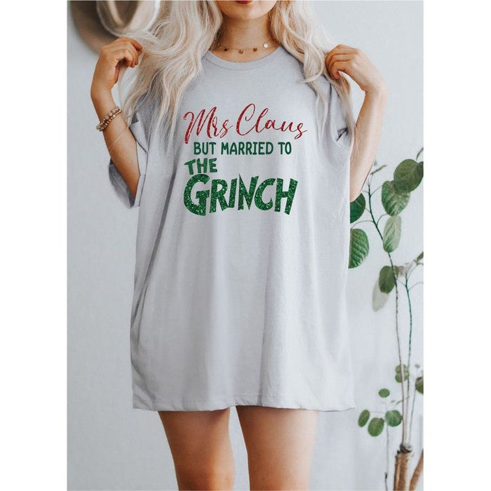 Mrs Claus but Married to the Grinch SS Tee