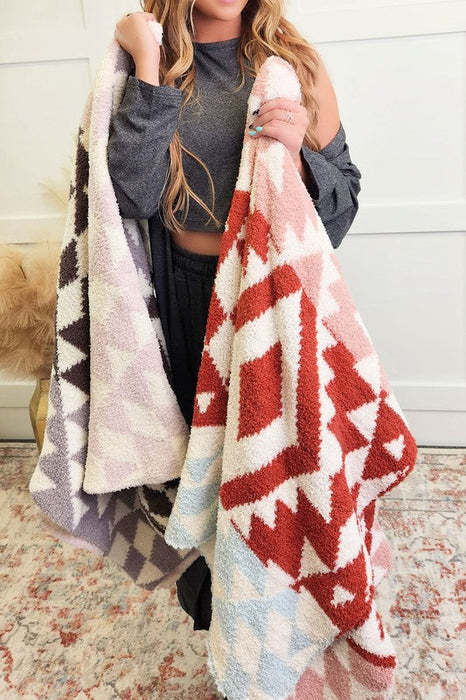 Luxe Super Soft Aztec Boho Print Comfy Blanket