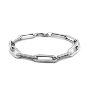 Bids.com 14K White Gold Extra Wide Paperclip Chain Bracelet Bracelets