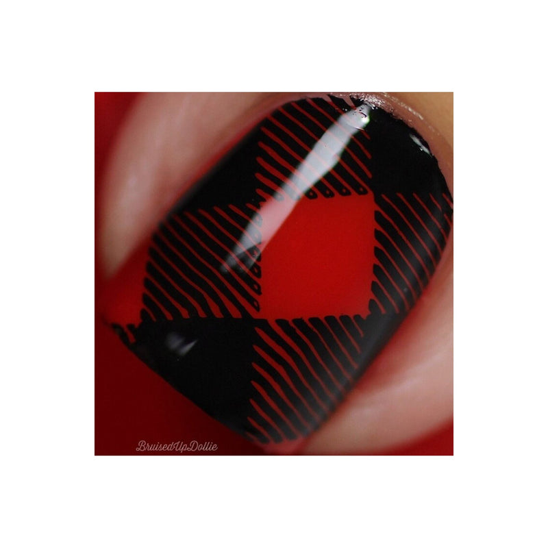 UberChic Beauty Pretty In Plaid-01 Stamping Plate