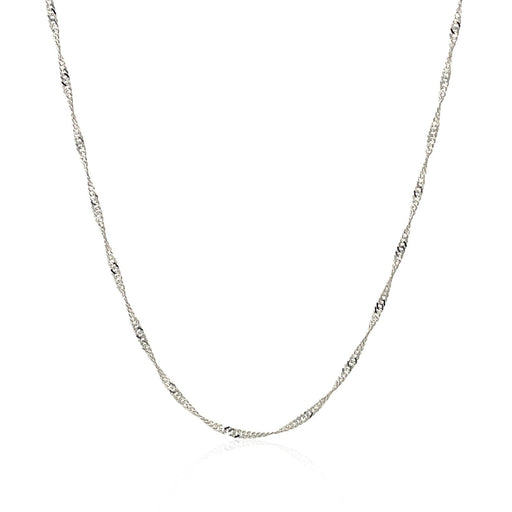 Bids.com 14k White Gold Singapore Chain 1.5mm Necklaces