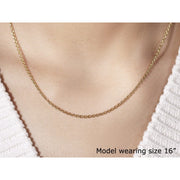 Bids.com 14k Yellow Gold Round Cable Link Chain 1.9mm Necklaces