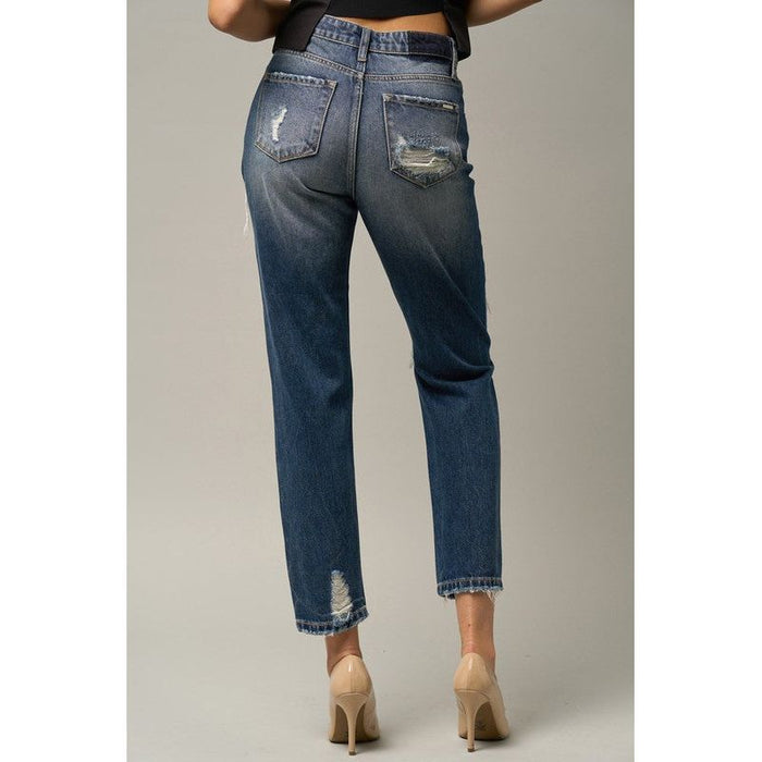 High Waist Straight Jeans