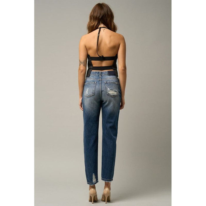 High Waist Straight Jeans