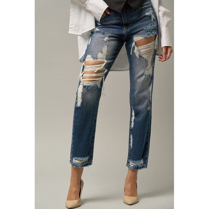 High Waist Straight Jeans