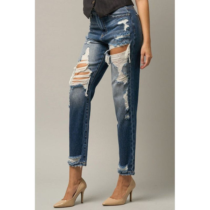 High Waist Straight Jeans