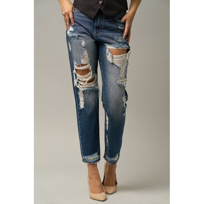 High Waist Straight Jeans