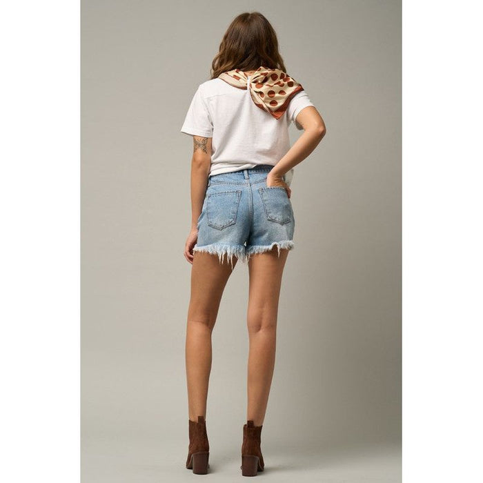 Crossover Premium Denim Mom Shorts