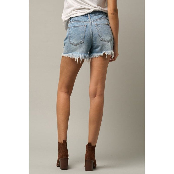 Crossover Premium Denim Mom Shorts