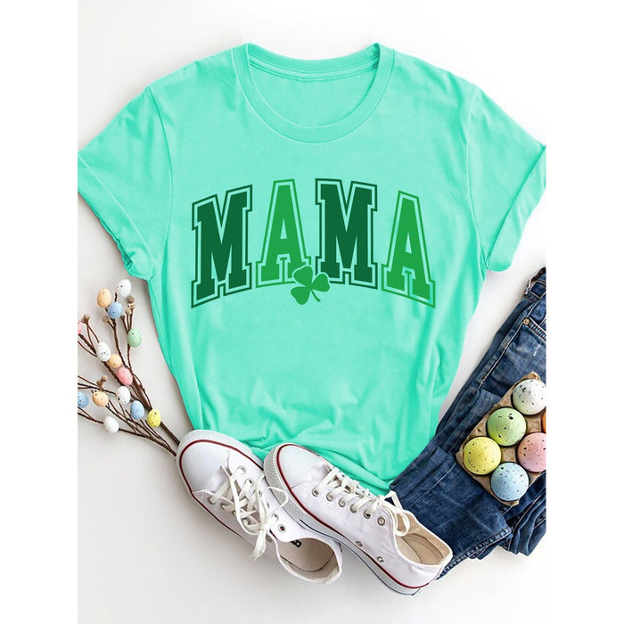 Mama Round Neck Short Sleeve T-Shirt