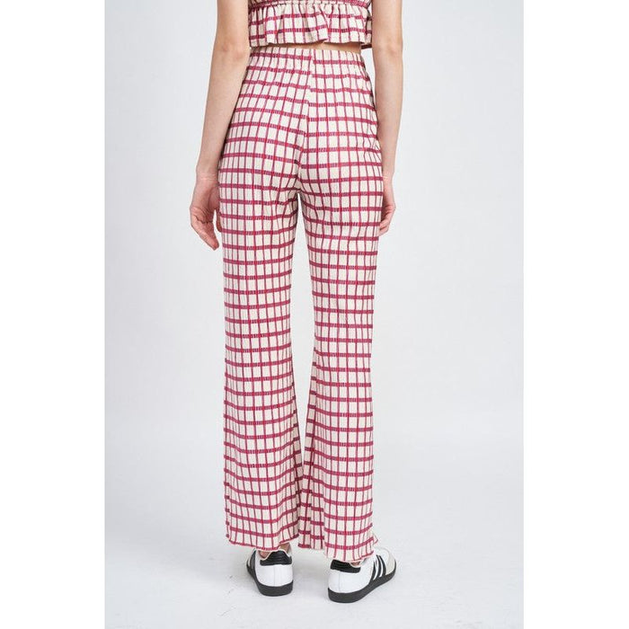 High Waist Plaid Pants