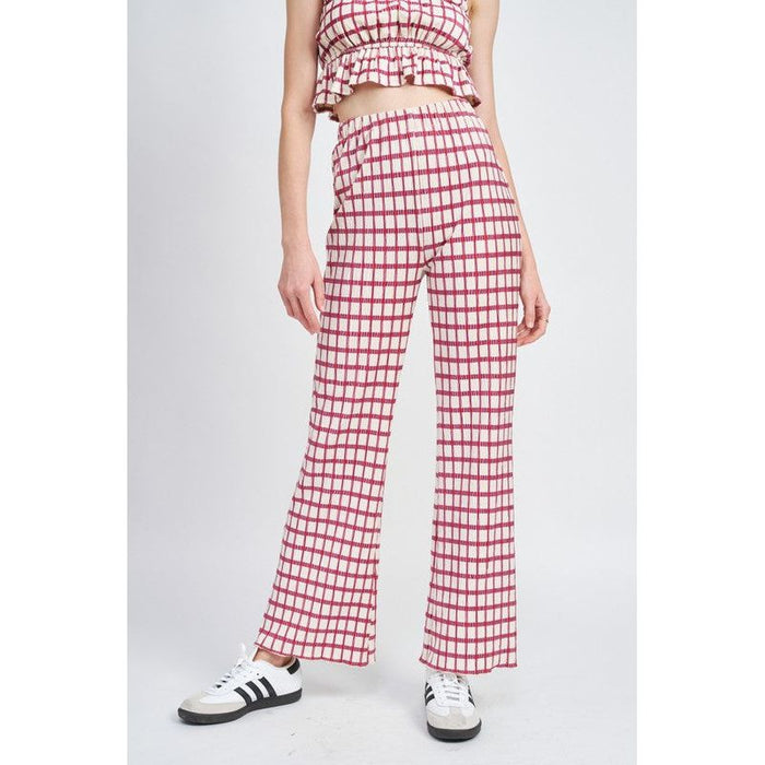 High Waist Plaid Pants