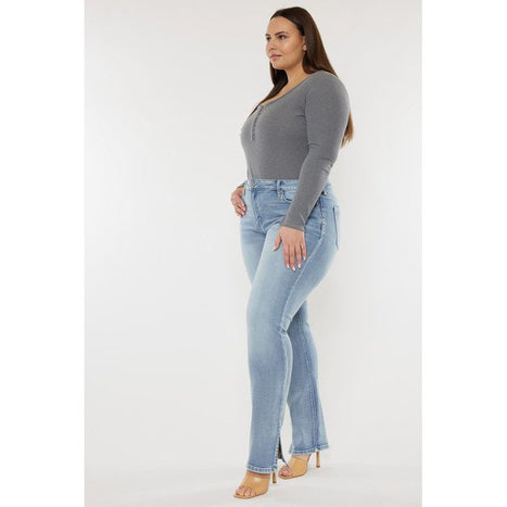 Plus Mid Rise Y2K Medium Wash Bootcut Jeans