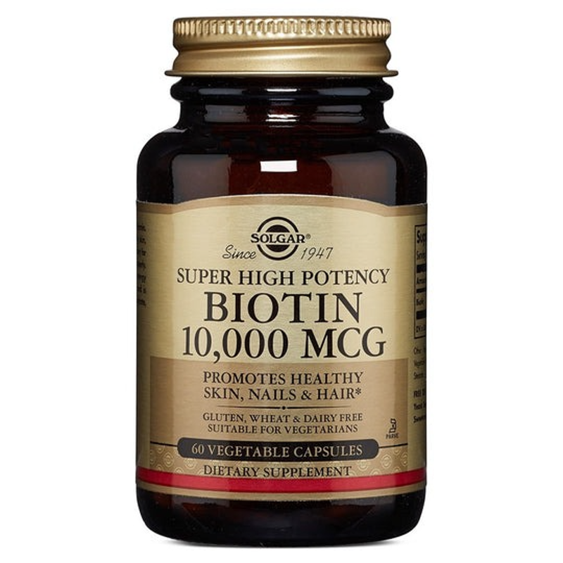 Solgar Solgar Super High Potency Biotin 10,000 Mcg 60 Vegetable Capsules Vitamins & Supplements