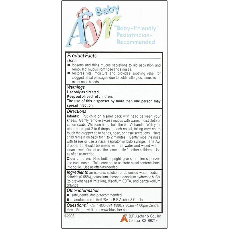 Ayr Ayr Baby Saline 0.65 30Ml  Nsl Drop Health & Beauty