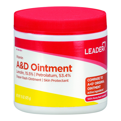 Leader Leader Vitamin A&D Diaper Rash Ointment, 15 Oz Diaper Rash Treatments White Smoke