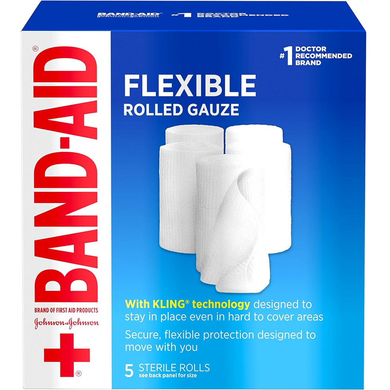 Band-Aid Band-Aid Brand Flexible Rolled Medical Gauze, 3 In X 2.1 Yd First Aid
