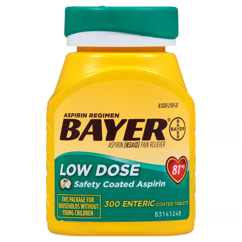 Bayer Bayer Aspirin Regimen Enteric Coated Tablets Low Dose 81 Mg Pain Reliever Health & Beauty White Smoke