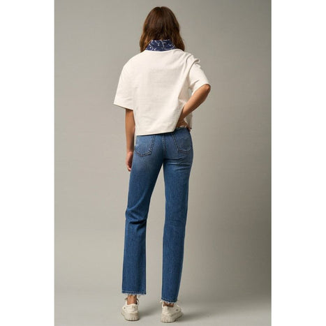 High Rise Straight Jeans