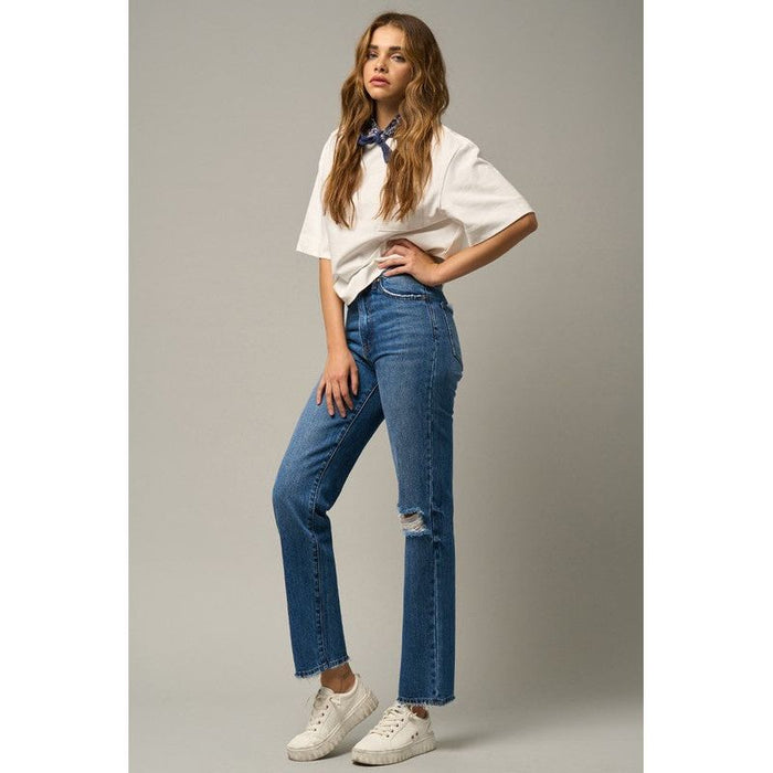 High Rise Straight Jeans