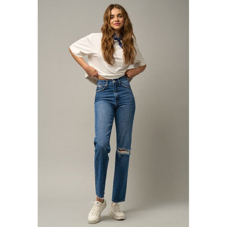 High Rise Straight Jeans