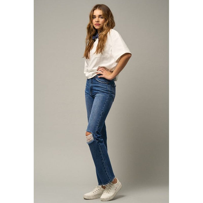 High Rise Straight Jeans