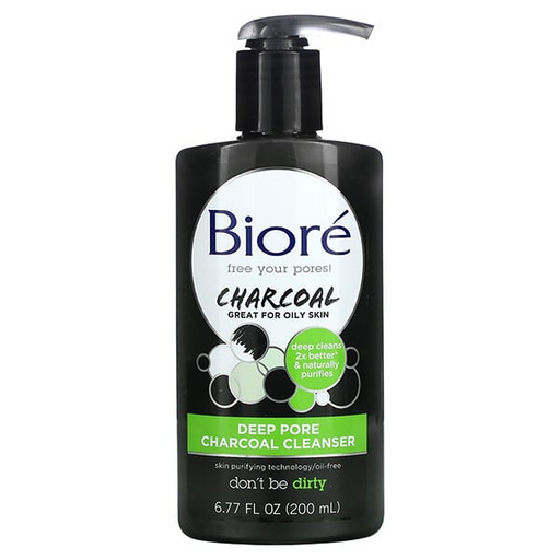 Biore Biore Deep Pore Charcoal Cleanser For Oily Skin, 6.77 Fl Oz Facial Cleansers