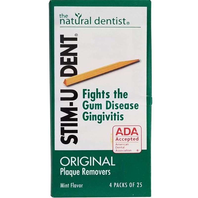 The Natural Dentist The Natural Dentist Stim U Dent Plaque Removers, Original, Mint Flavor Oral Care Light Gray