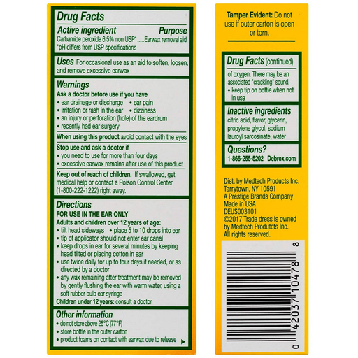 Debrox Debrox Drops Earwax Removal Aid -- 0.5 Fl Oz Health & Beauty