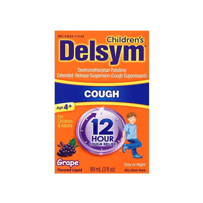 Delsym Delsym® Adult 12 Hour Cough Relief – Grape Flavor Liquid (3 fl oz / 89 mL) Health & Beauty